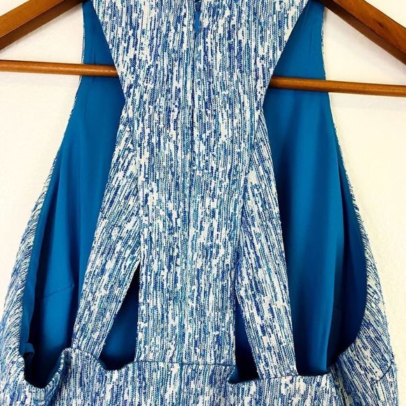 𝅺cece Cynthia Steffe Blue Racer Back‎ Dress - Picture 6 of 8